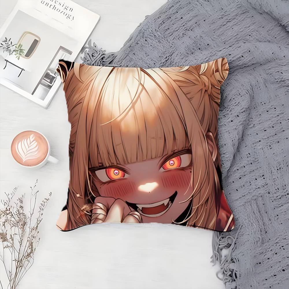 M-My Hero Academia-MT Himiko Toga Pillow Case Printing Pillowcase Living Room Sofa Cushion Cover Bedroom Room Decor