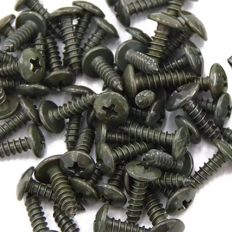 10/200 Stück Auto Metallschraubklammern Set U-Typ Befestigungsklammer mit Schraube Rostschutz Kotflügel Stoßstange Schutzschnalle Blechschraube