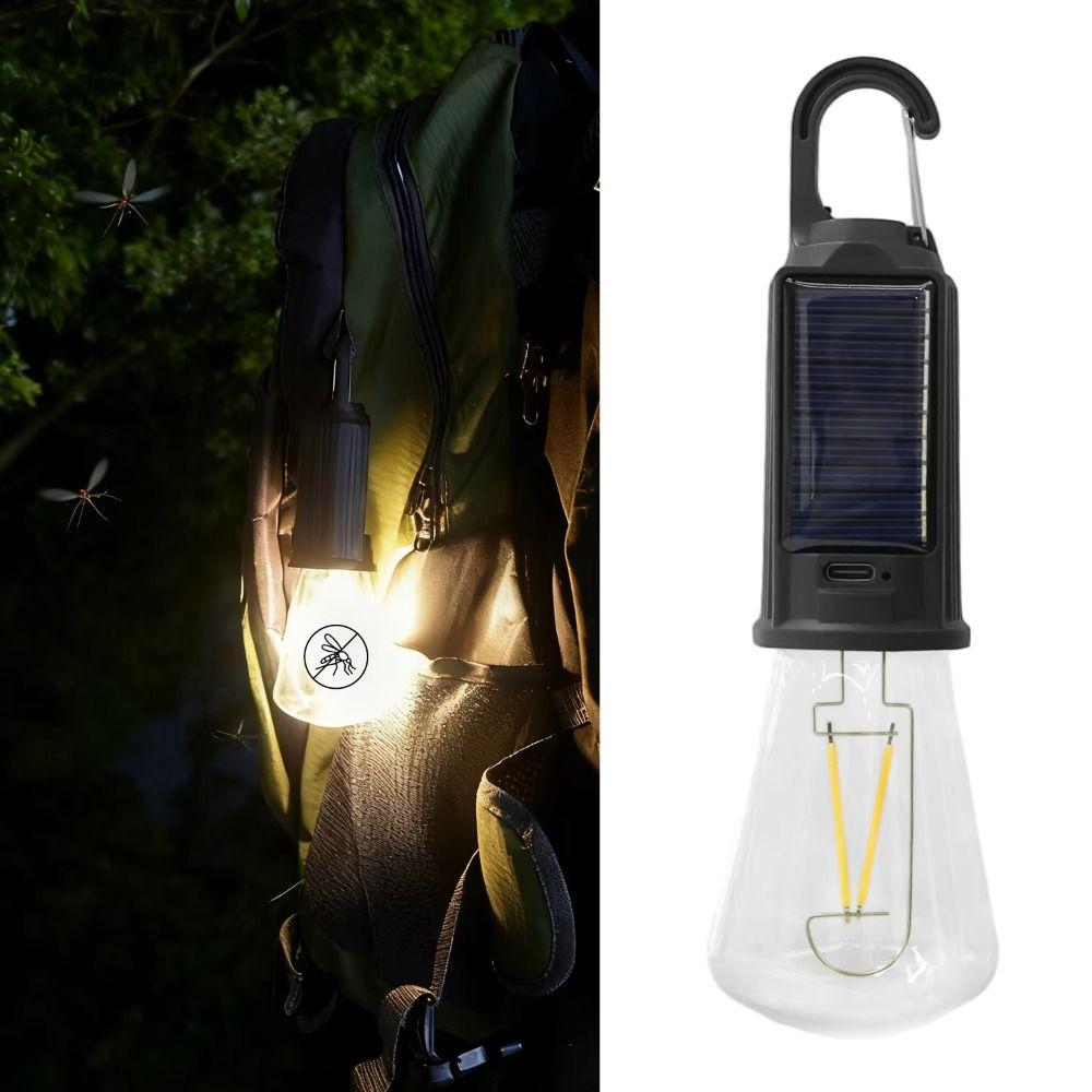 Solar Powered Solar Powered LED Lamp USB Rechargeable LED Light LED Lighting Lantern Handheld ABS Camping Lamp