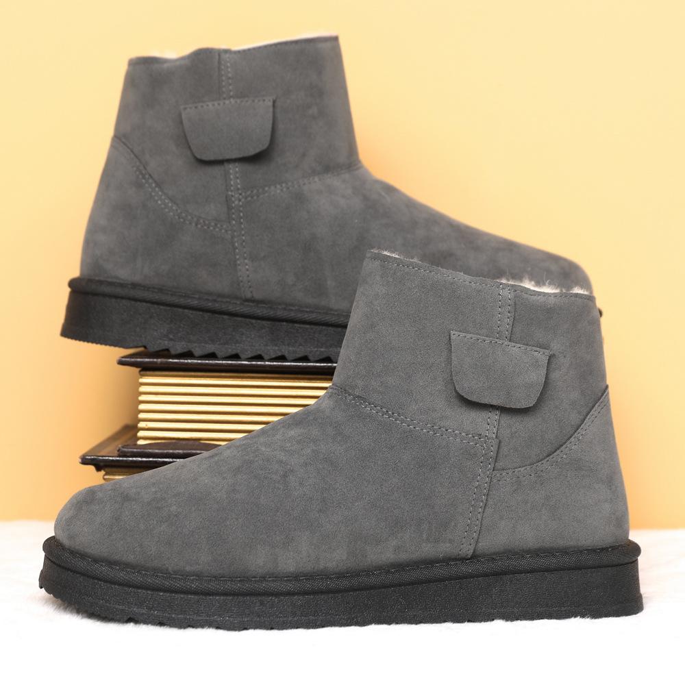 Winter Velvet Warm Men's Middle-aged and Elderly Snow Boots Thickened Cotton Shoes Comfortable