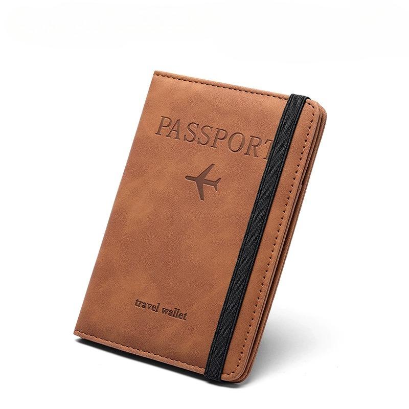 Men Women Travel Passport Holder Cover Case RFID PU Leather Credit ID Card Holder Case Ticket Protective Wallet