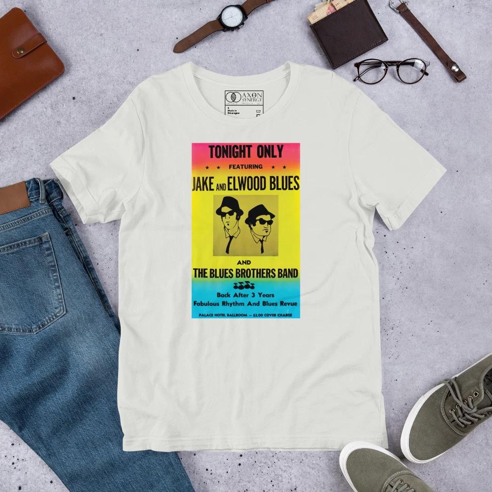 Blues Brothers Concert 100% Cotton T-shirt Mens Tees Top 2XL
