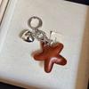Heart Star Leather Keyring PU Colorful Pendant Charm Star Shape Keychain  Bag Hanging