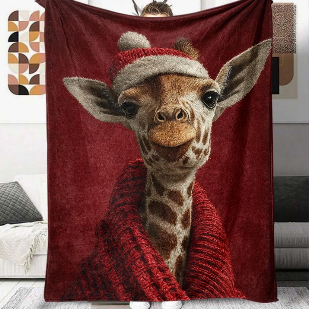 1 Pezzo Coperta in Flanella con Stampa Cartone Animato, Alta Qualità Confortevole per Tutte le Stagioni, Decorazione per la Casa, Calore e Comfort, Perfetta per Regalo di Natale Compleanno