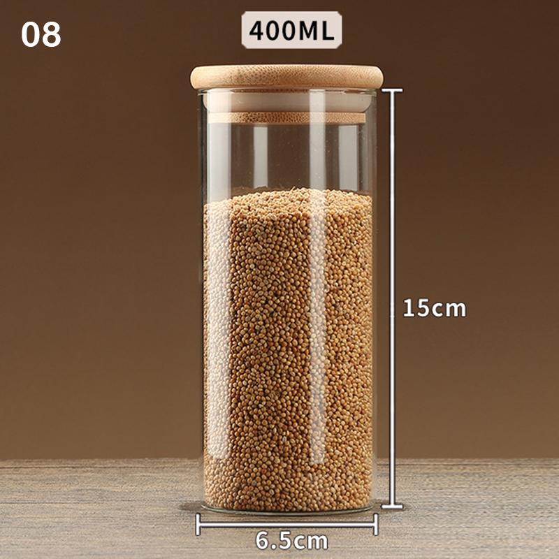 Sealed Food Storage Box Pots Glass Jar Coffee Jars With Lid Transparent Cereal Candy Dried Jars Fridge Storage Tank Containers