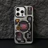 Cool Mecha Pattern Phone Case for iPhone 17 Air 16 16e 15 14 Plus 13 12 11 Pro Max X Xs XR 8 Colorful Silver Hard Cover