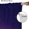 City Skyline Curtains Midnight Cityscape Purple Urban Starry Sky Printed Bedroom Living Room Window Drapes Curtain With Light Blocking Polyester