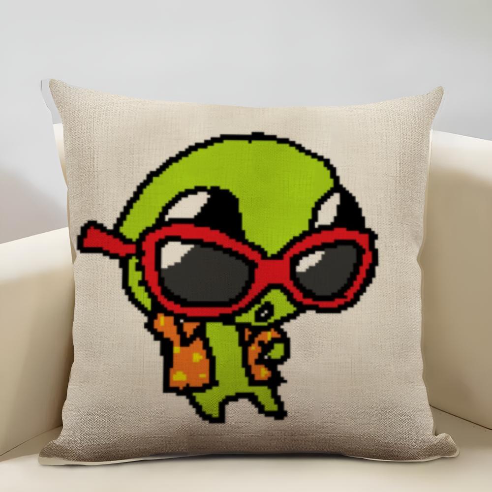 

Little aliens flug Cushion Cover Household Decoration Linen Sofa Cushion Cover: Skin-Friendly & Breathable with Invisible Zipper 12x12Inch
