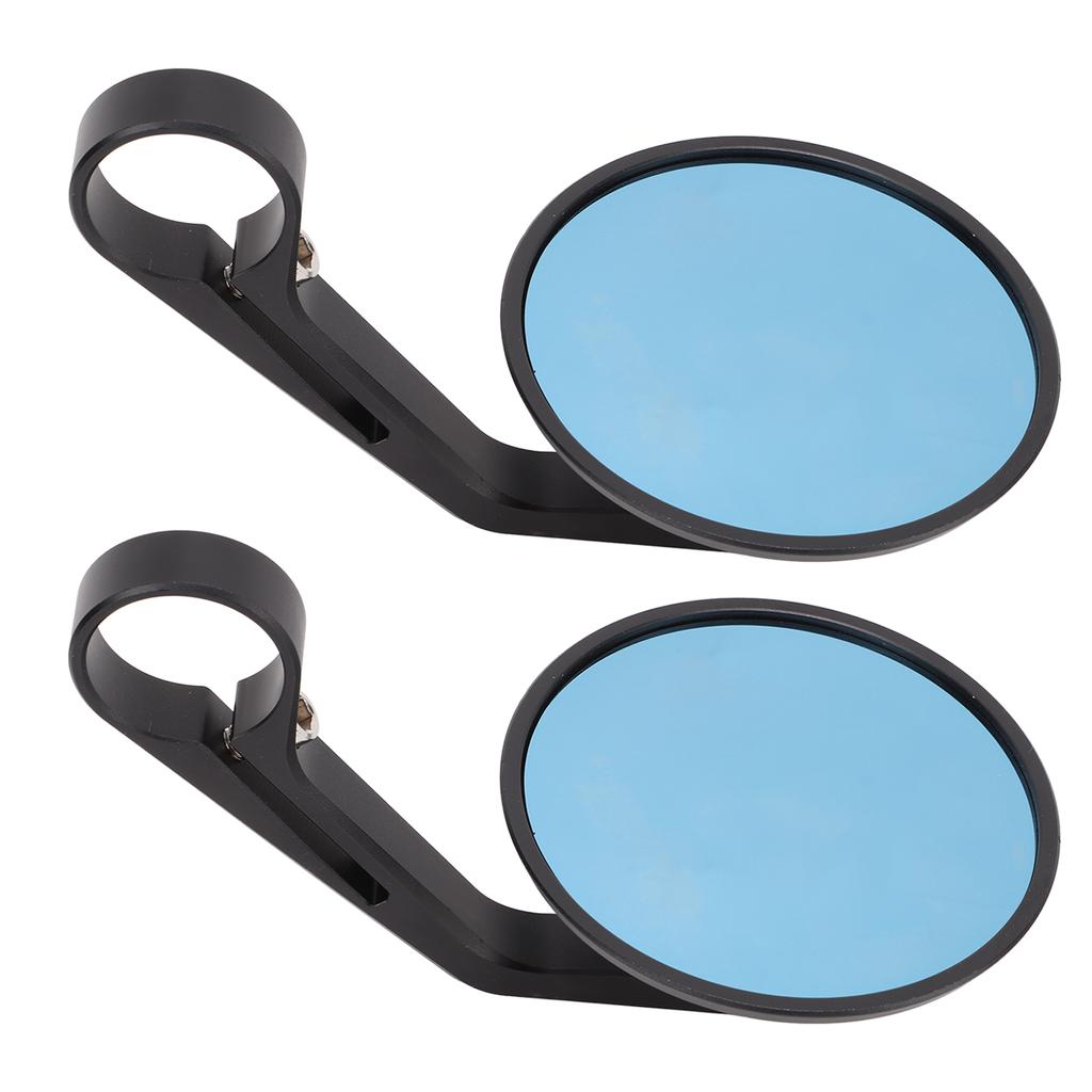1 pár motocyklových zpětných zrcátek slitina hliníku modrá konvexní boční zrcátka na řídítka pro 17–19 mm