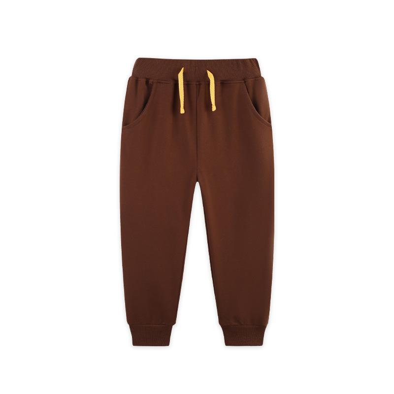 New Children's Fashionable And Casual Leg Tied Multi Pocket Pants Solid Color Casual Pants