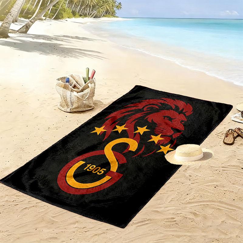 Galatasaray Glory Print Beach Towel, Large Soft Quick Dry Towel for Beach Camping Swimming