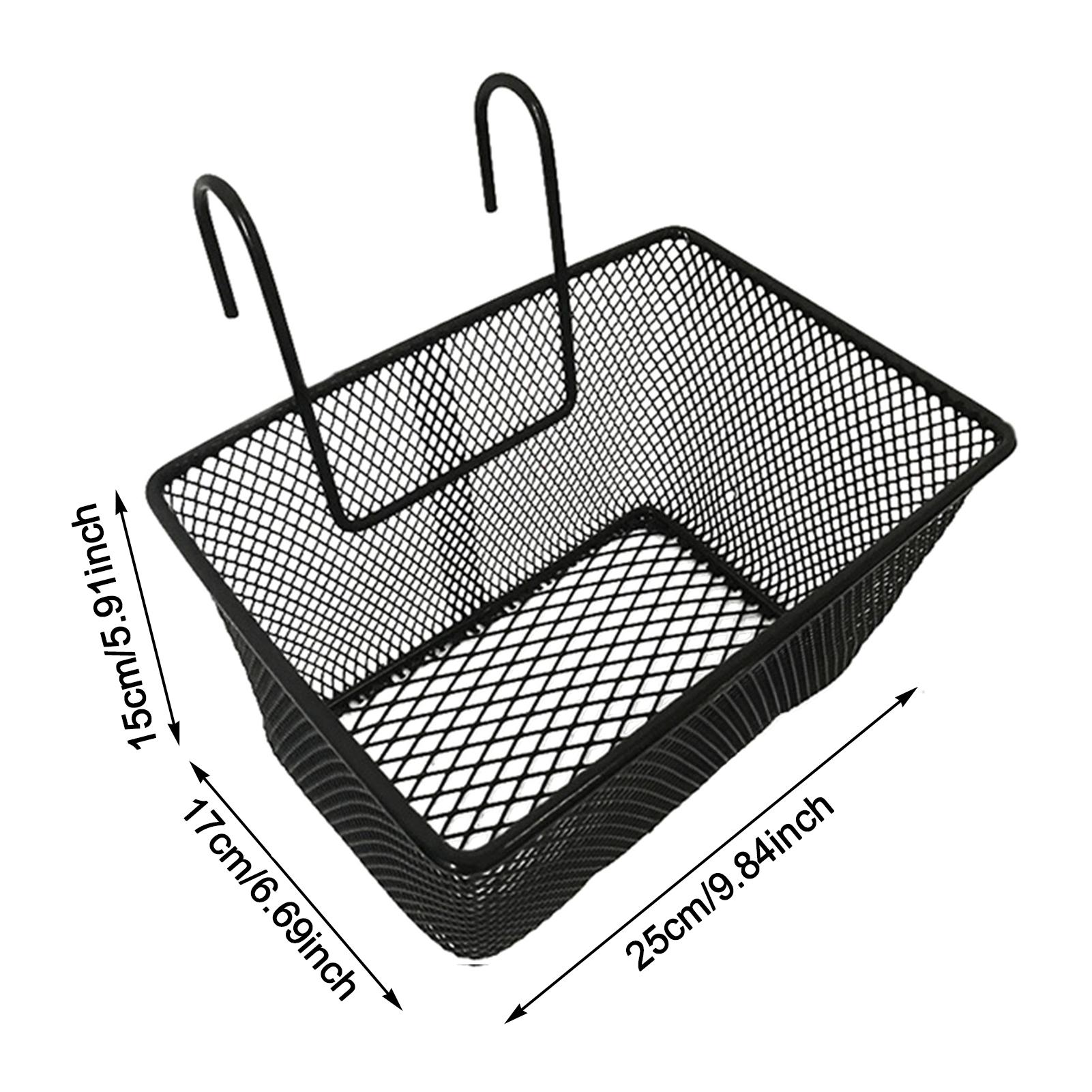 

Bike Front Basket Heavy Duty Metal Wire Hook On Bike Basket Universal Fit Anti Fade Front Bicycle Basket