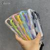 2in1 Clear With Wrist Strap lanyard Phone Case For iPhone 11 12 13 14 15 16 Pro Max Plus Shockproof Bumber Soft TPU Cover