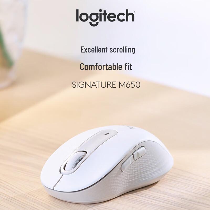 Logitech M650 Wireless Dual Mode Silent Ergonomic Mouse