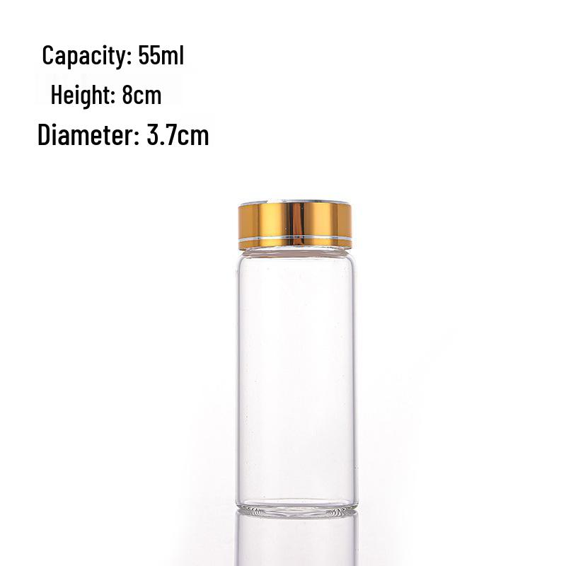 Gold-Capped Glass Test Tube Coffee Bean Storage Jar