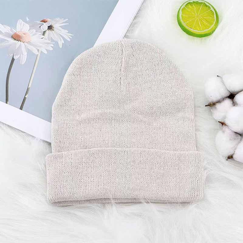 Autumn/Winter Solid Color Knitted Retro Round Top Hat Outdoor Cold-Proof Windproof Flat Head Hat