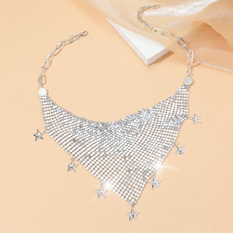 Bling Necklace Scarf Necklace Sequin Neckties Elegant Female Jewelry Ornament