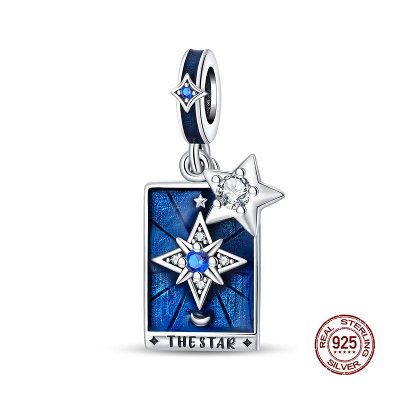 Original Charms Copper Tarot Cards & Snake Charm Beads Fit 3Mm Original Bracelet Necklace Women Diy Fine Jewelry Gift New In