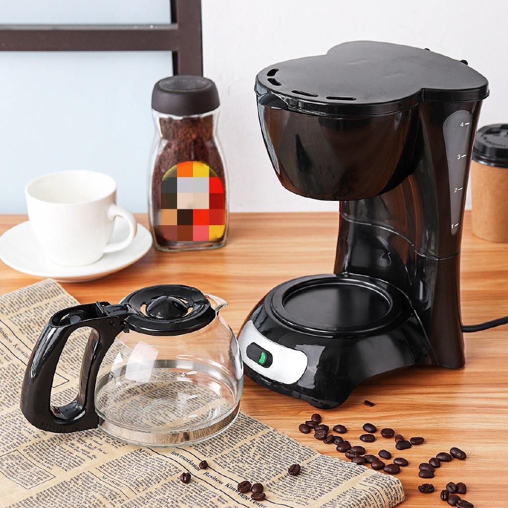 220V Drip Commercial American Coffee Machine Electric Coffee Maker Automatic Insulation Pot Small