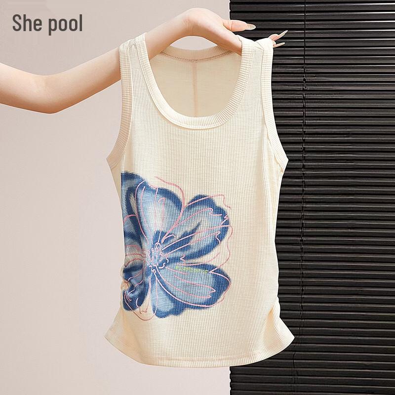 Women s Floral Print Knit Vest Top S