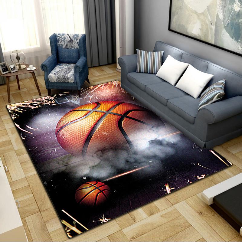 Basketball Soccer Carpet Rug for Living Room Bedroom Home Sofa Decoration,Kids Play Non-slip Floor Mat