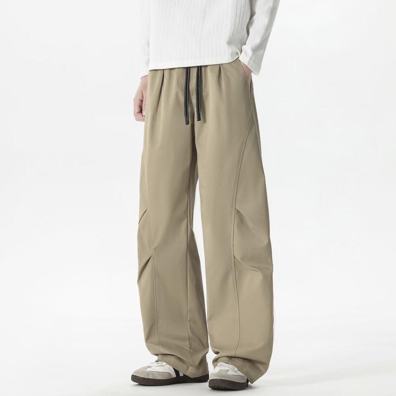 WRPCE Men's Solid Casual Straight-Leg Cargo Pants