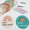 50pcs Positive Sayings Accents Boho Rainbow Motivational Classroom Cutouts Decors Growth Mindset Chips Pirational Quotes Bulletin Board Class Door