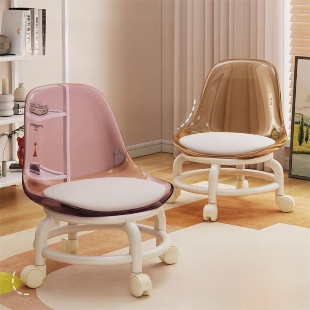 Transparent Low Chair Simple Backrest Seat New Small Stool Household