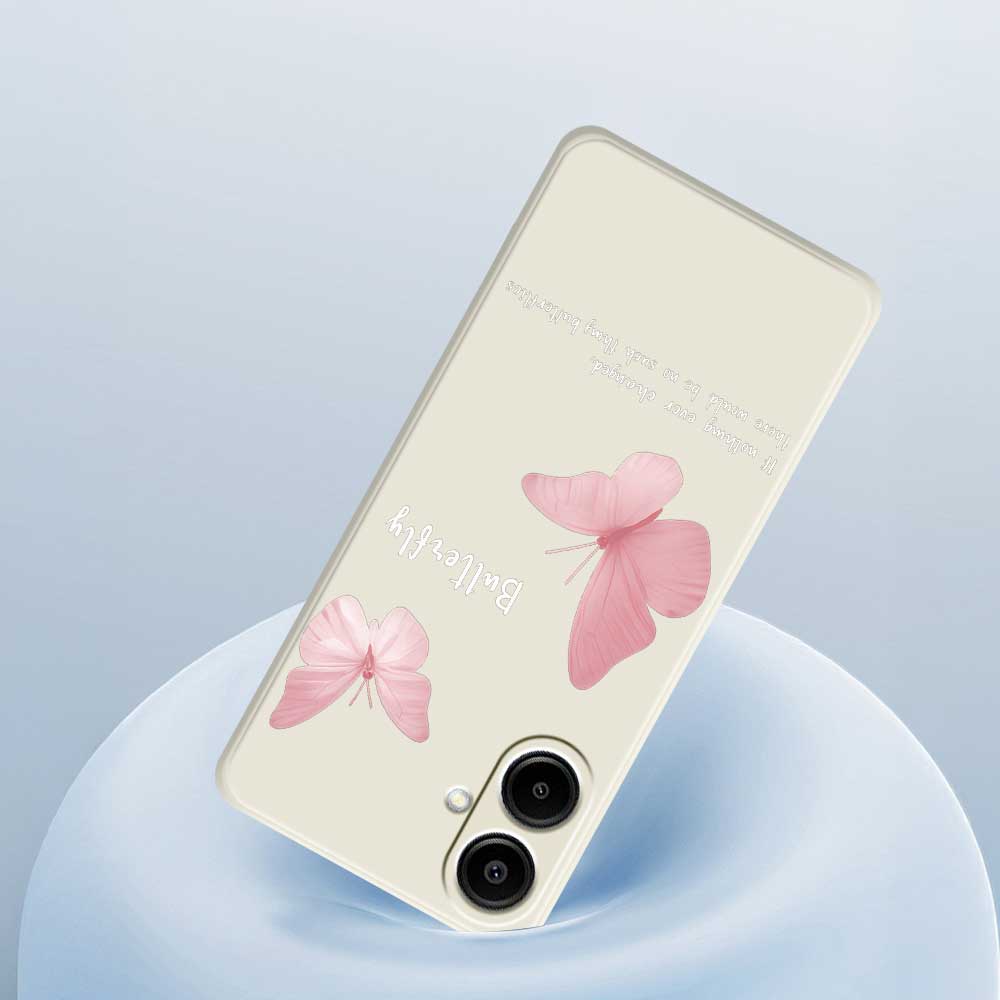 For Samsung Galaxy A07 4G Case Butterfly Pattern Printing Straight Edge TPU Phone Back Cover