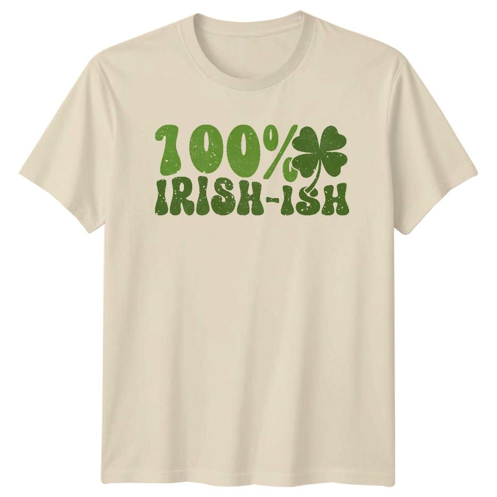 100 IrishIsh St Patricks Day Holidays Unisexs Unisexs Graphic Tee Shirt