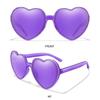 Halloween Cosplay Heart Sunglasses for Women UV400 Protection Clout Goggle Heart-Shaped Sunglasses
