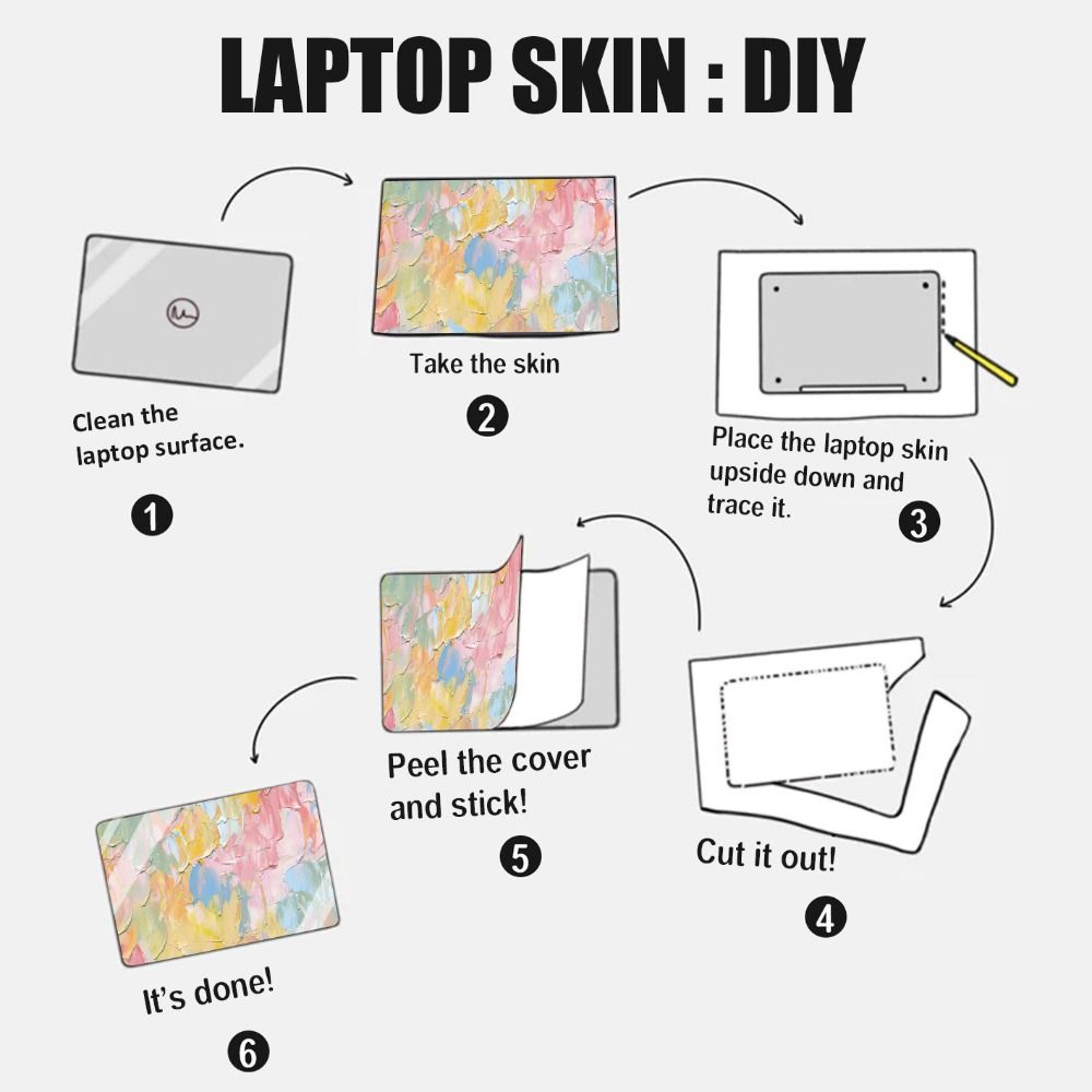 DIY 15inch Laptop Stickers Skins Waterproof Ultrabook Decorate Decal  Universal