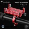 JOHORSE Shockproof Aluminum Bicycle Phone Holder for Electric Scooters and Bikes