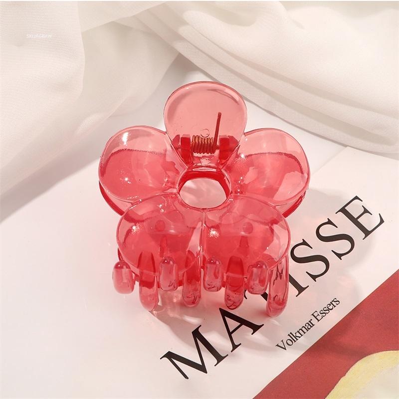 Fashion Claw Clip Hair Clips for Hair Women Colorful Solid Color Flower Shape Girls Hair Claw Hair Barrettes Hair Accessories