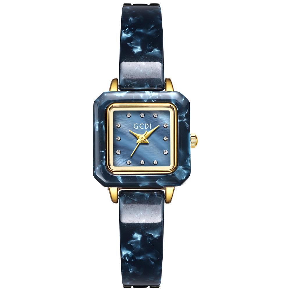 Fashion Gedi Top Brand Watches Woman Square Gold Watch Fashion Quartz Exquisite Niche Ladies Luxury High Quality Women Gifts