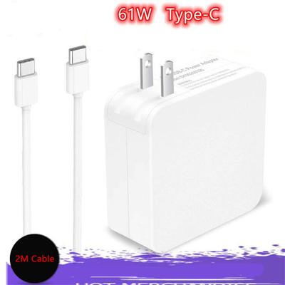 61W PD Charger with 2M Cable USB C To USB Type C For Google Pixelbook/ Pixel Slate/ Pixelbook Macbook Pro 12-inch 15-inch MJ262LL/A