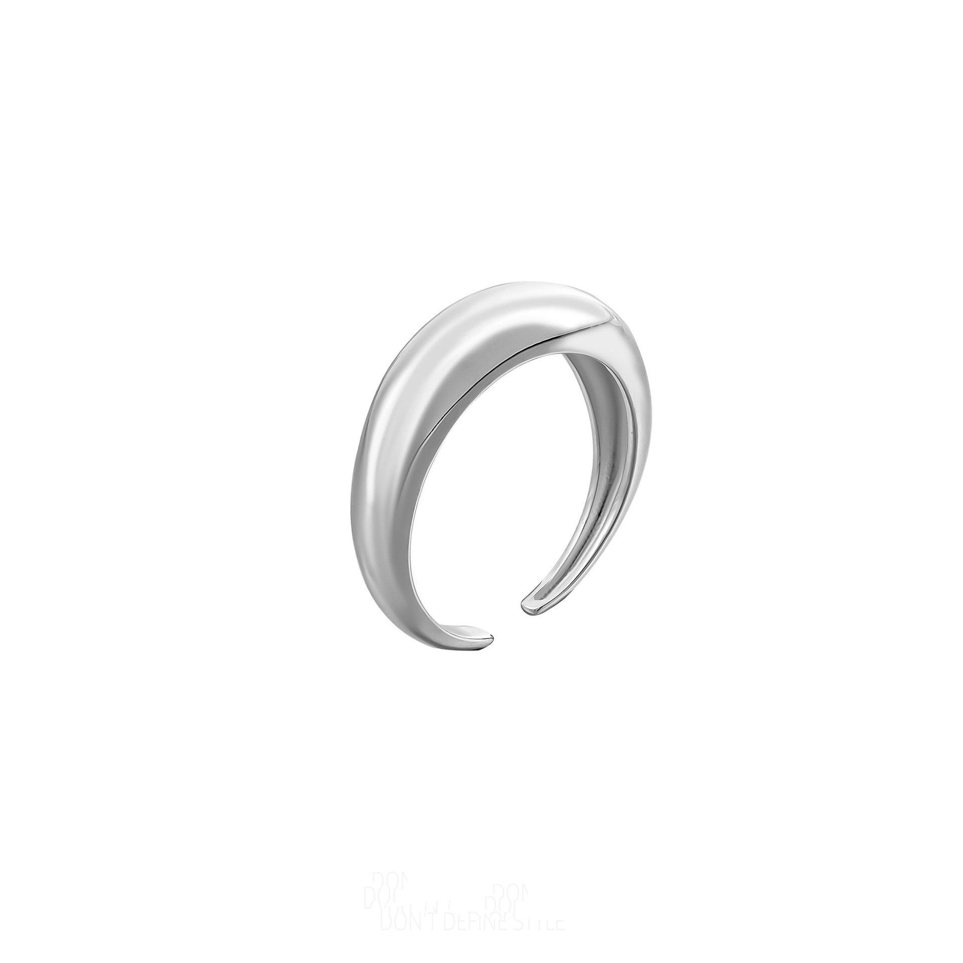 Trendy Geometric Wave Ring: Simple, Versatile, Stackable Open Band for Women Adjustable Open