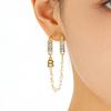 Chic Tassel Chain Earrings with Personality Letter B Design