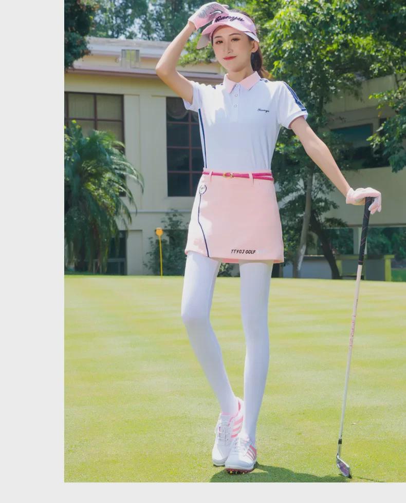 TYGJ Dámské golfové legíny s ochranou proti slunci - Letní prodyšné ledové hedvábí, nášlapné kalhoty