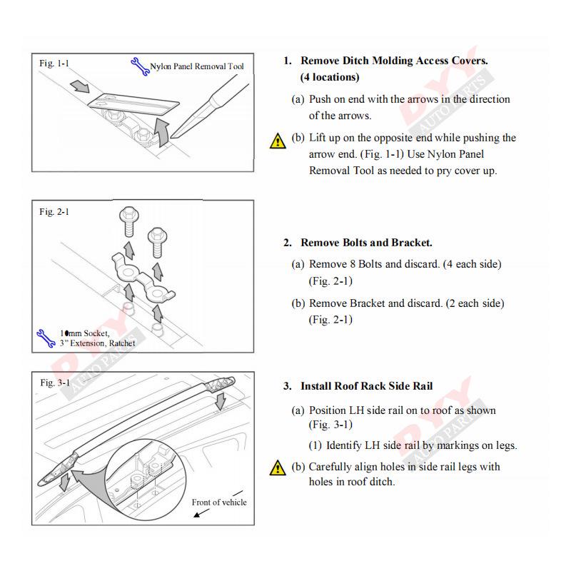 Aluminum Roof Rack Crossbars for 06-11 Toyota RAV4 Short Wheelbase