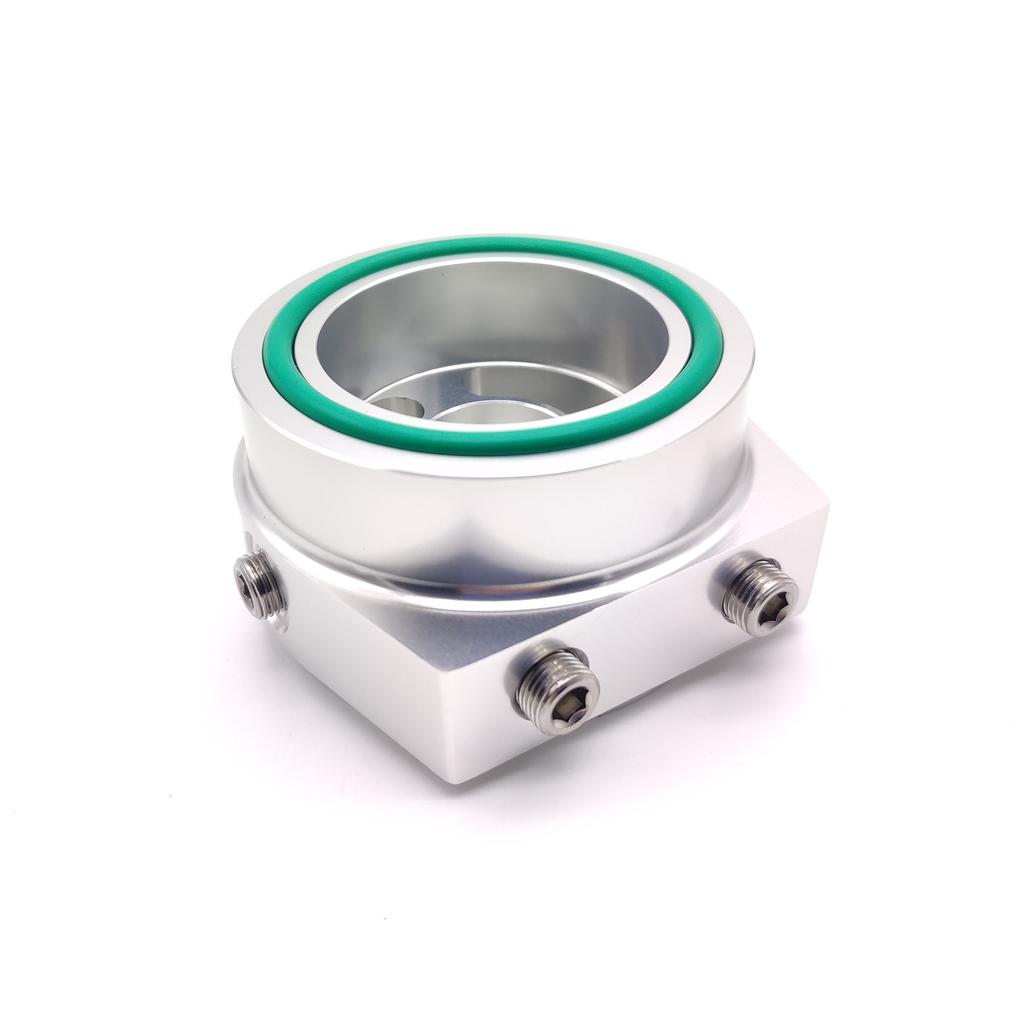 AE86 FC1 FK7 GT86 BRZ Oil Filter Sandwich Plate for Oil Pressure Sensor Oil Temp Sender with Stainless Steel Connectors Adaptor