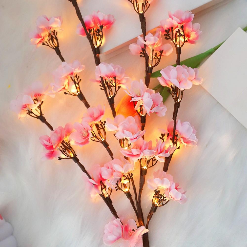1PC Simulation Cherry Blossom Branch Light Nordic Room Bedroom Decoration Creative Night Light Homestay Decoration