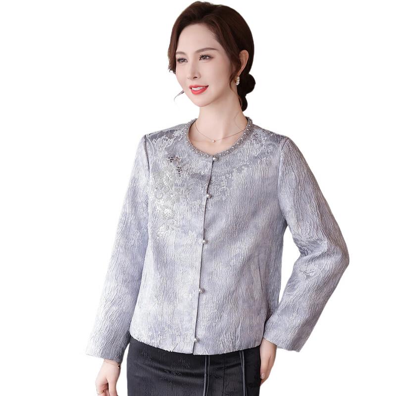 Elegant Chinese Style Spring Jacket for Middle-Aged Women