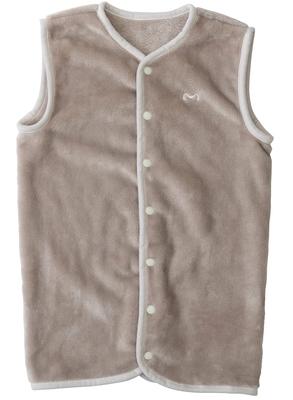 Mofua Baby Size Small Prevents Colds While Premium Microfiber Greige X 507122N8 2-Way Sleeper, (50-70cm), Warm, Sleeping, Vest, White,
