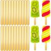 10/100pcs Acrylic Ice Cream Sticks Creamsicle Cakesicle Cake Candy Pop Sticks Reusable DIY Popsicle Crafts Kitchen Gadget Tools