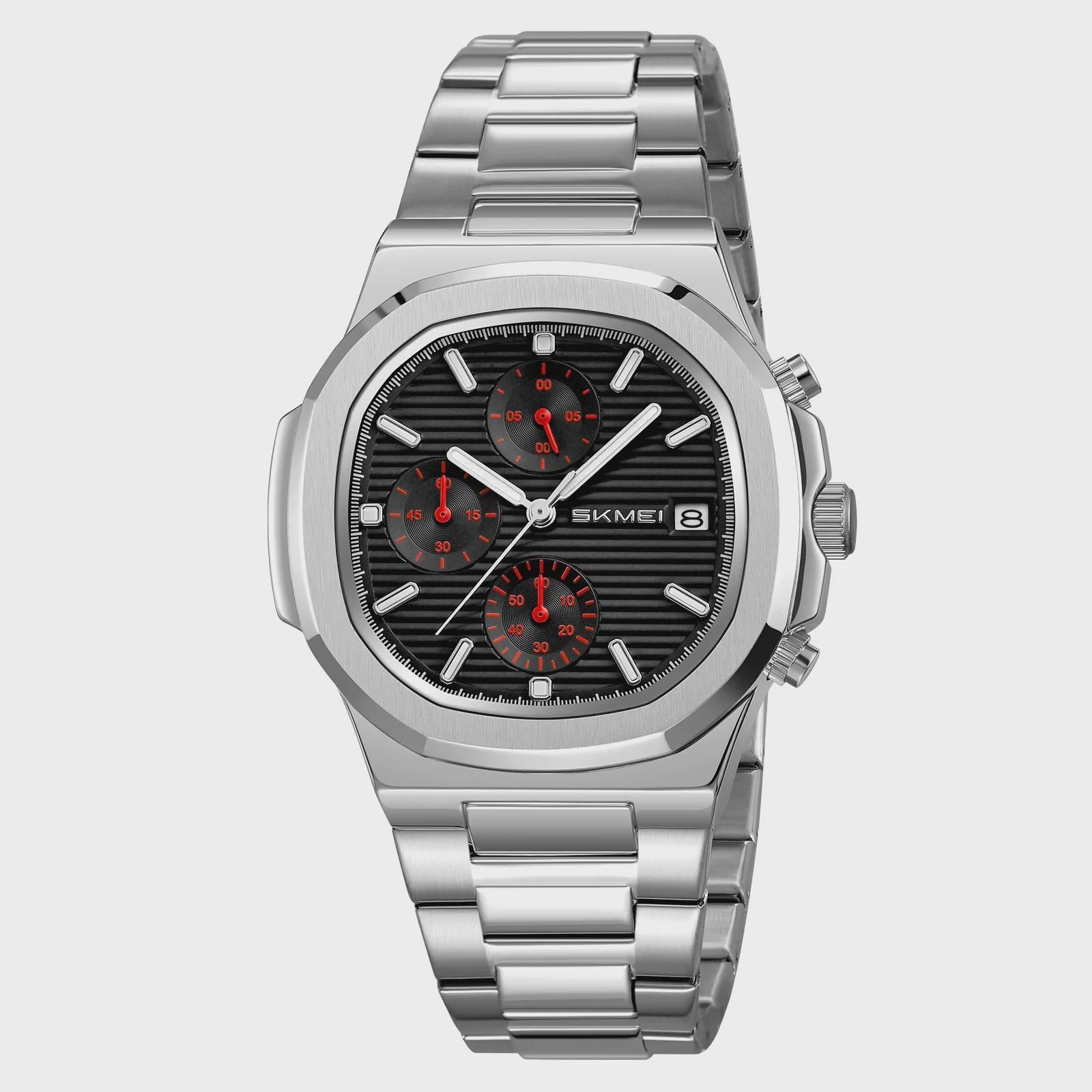 

SKMEI Роскошные часы Бизнес Водонепроницаемые Мужские часы Светящаяся Дата Нержавеющая сталь Кварцевые Мужские часы Reloj Hombre