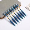 12PCS new press-action neutral pen, three-color non-slip bullet refill for learning office, neutral fountain pen