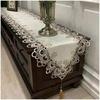 New Lace Embroidered Table Runner Fabric Dining Table And Coffee Table TV Cabinet Shoe Cabinet Dust-Proof Towel Cloth Home Decor
