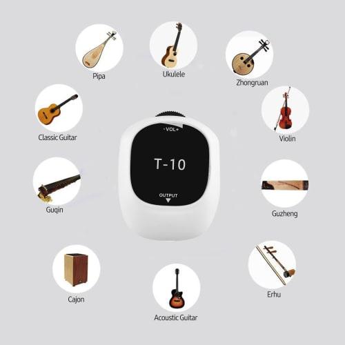 KOCAN Piezo Pickup, Universal No-Drilling Self-Adhesive Pickup for 6.5mm Audio Interface Speakers, Multi-Function Pickup for Guitar, Ukulele, Violin,