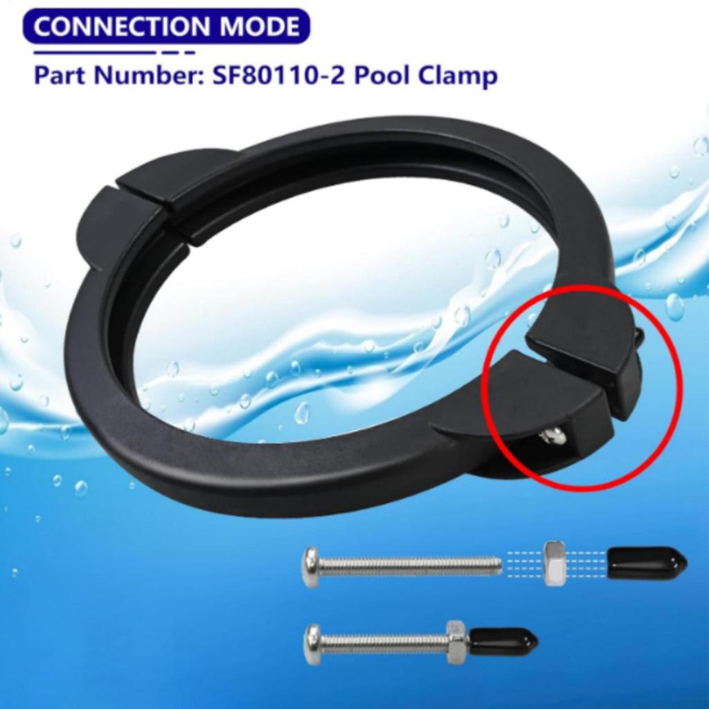Pool Filter Clamp Ring Sand Filter Clamp with Screws Swimming Pool Sand Filter Valve Clamp Ring for 12 and 14 Inch Pool Filters